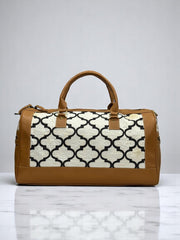 Heritage Luxe Leather & Canvas Duffel Bag