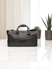 Fringe Black Leather duffle  Masterpiece