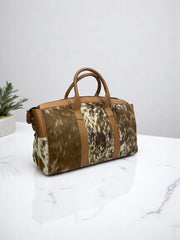 Nomad Grid Elegant Tan Travel Companion mini duffle bag