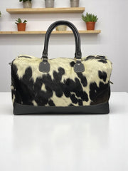 Leather Atelier The Signature Leather Fur Mini Duffle Bag