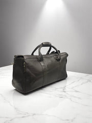 Fringe Black Leather duffle  Masterpiece