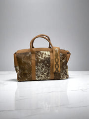 Nomad Grid Elegant Tan Travel Companion mini duffle bag