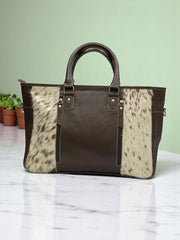 The Rustic Glam Natural Cow Fur Designer Bag