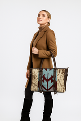 The Rustic Glam Natural Cow Fur Designer Bag